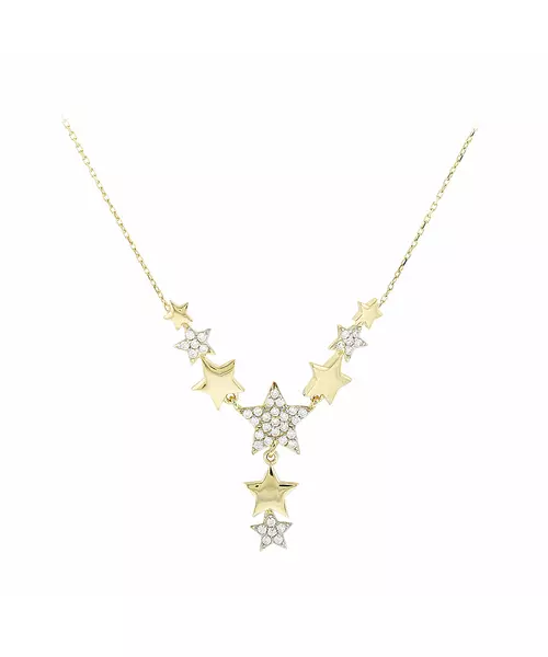 14K GOLD MULTISTAR NECKLACE