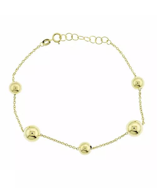 14K GOLD BALL BRACELET