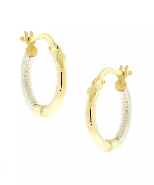 14K GOLD 2 TONE EARRINGS