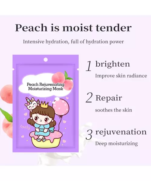 Cute Girl Series Peach Facial Mask