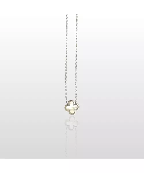 Necklace Clover with a mother of pearl - Silver 925