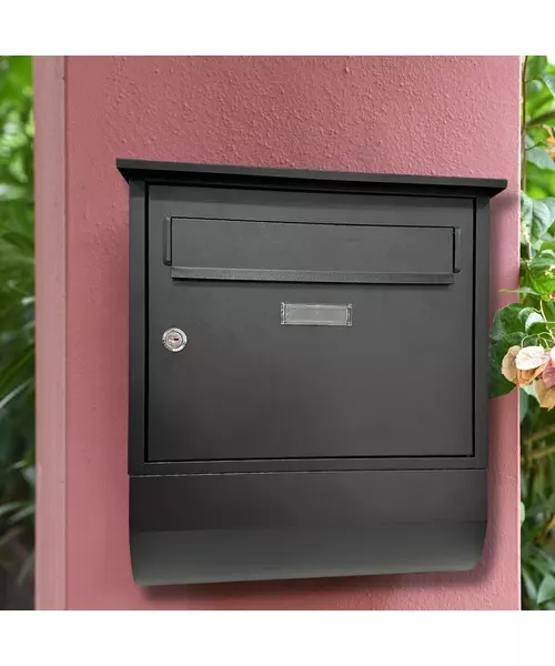 Μεταλλικό Μαύρο Γραμματοκιβώτιο Επιτοίχιο Rainbow Household &#038; Leisure