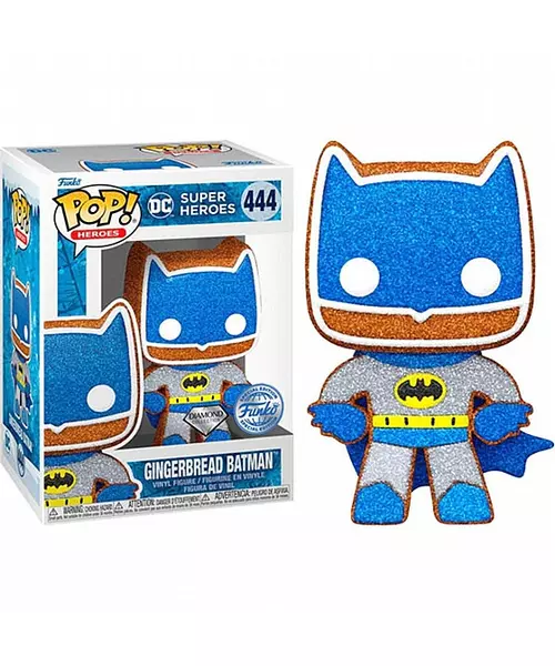 FUNKO POP! HEROES: DC SUPER HEROES - GINGERBREAD BATMAN (Glitter Diamond Collection) #444 VINYL FIGURE