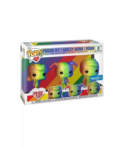 FUNKO POPS! WITH PURPOSE DC PRIDE: 3-PACK HEROES - POISON IVY, HARLEY QUINN, ROBIN (SPECIAL EDITION) VINYL FIGURE