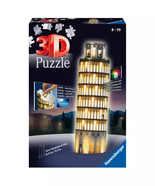 RAVENSBURGER 3D PUZZLE: NIGHT EDITION LEANING TOWER OF PISA (216pcs)