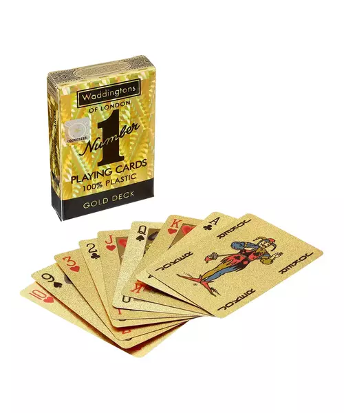 WINNING MOVES: WADDINGTONS No.1 - GOLD PLAYING CARDS