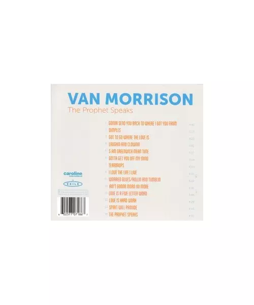 VAN MORRISON - THE PROPHET SPEAKS (CD)