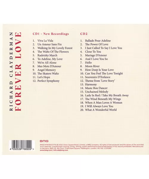 RICHARD CLAYDERMAN - FOREVER LOVE (2CD)