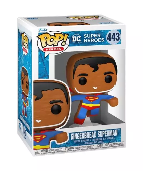 FUNKO POP! HEROES: DC SUPER HEROES HOLIDAY - GINGERBREAD SUPERMAN #443 VINYL FIGURE