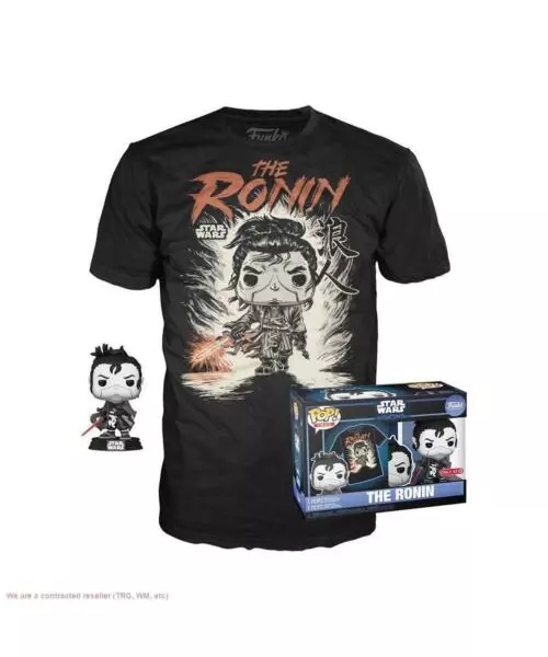 FUNKO POP! & TEE (ADULT):  STAR WARS VISIONS - THE RONIN (SPECIAL EDITION) BOBBLE-HEAD VINYL FIGURE & T-SHIRT (L)