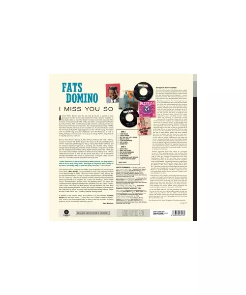 FATS DOMINO - MISS YOU SO {LIMITED EDITION} (LP VINYL)