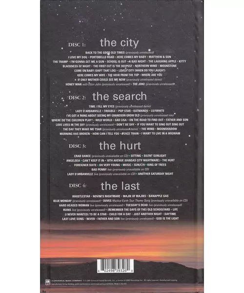 CAT STEVENS - CAT STEVENS (THE CITY / THE SEARCH / THE HURT / THE LAST (4CD BOX)