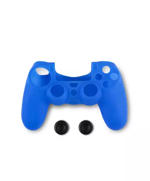 SPARTAN GEAR CONTROLLER SILICONE SKIN COVER AND THUMP GRIPS FOR PS4 BLUE