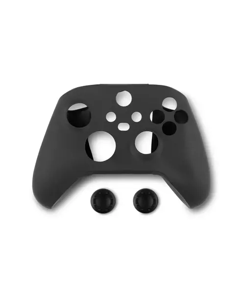 SPARTAN GEAR CONTROLLER SILICONE SKIN COVER AND THUMP GRIPS FOR XBOX SERIES X/S BLACK