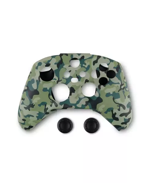SPARTAN GEAR CONTROLLER SILICONE SKIN COVER AND THUMP GRIPS FOR XBOX SERIES X/S GREEN CAMO
