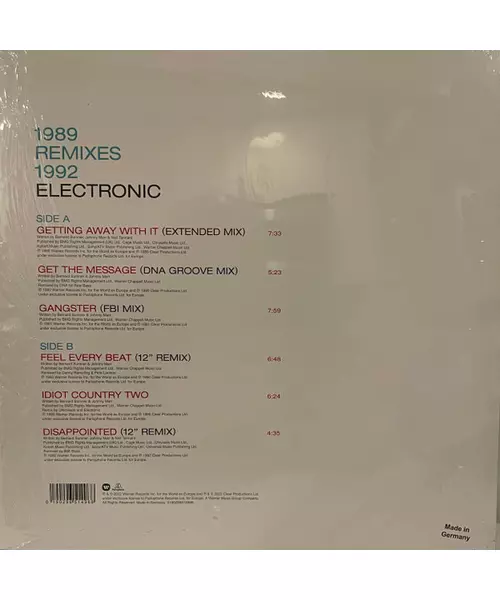 ELECTRONIC - REMIXES 1989-1992 (LP VINYL) RSD 22