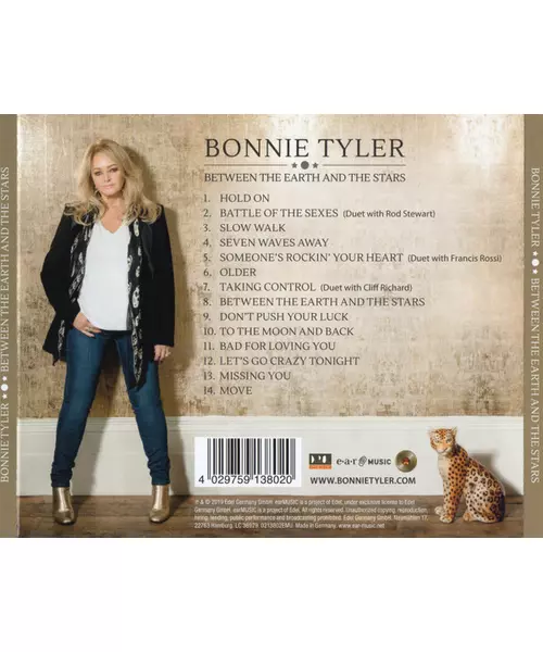 BONNIE TYLER - BETWEEN THE EARTH AND THE STARS (CD)