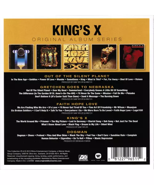 KING'S X - ORIGINAL ALBUM SERIES (5CD)