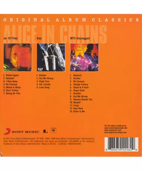 ALICE IN CHAINS - ORIGINAL ALBUM CLASSICS (3CD)