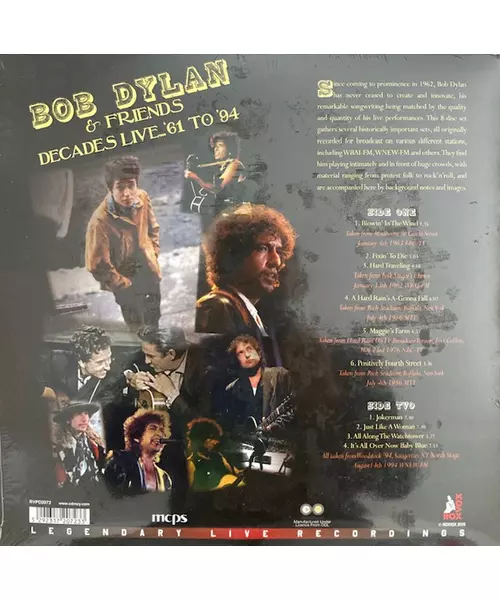 BOB DYLAN & FRIENDS - DECADES LIVE... '61 TO '94 (LP LIMITED PICTURE VINYL)