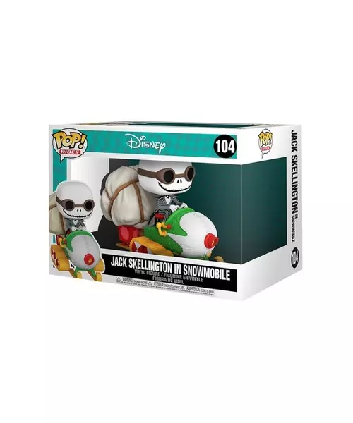 FUNKO POP! RIDES: THE NIGHTMARE BEFORE CHRISTMAS - JACK SKELLLINGTON IN SNOWMOBILE (WHITH GOGGLES) #104 VINYL FIGURE