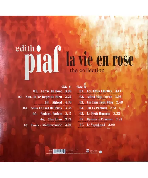 EDITH PIAF - LA VIE EN ROSE - THE COLLECTION (LP VINYL)