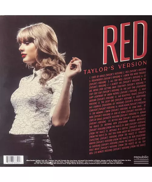 TAYLOR SWIFT - RED (TAYLOR'S VERSION) (4LP VINYL)