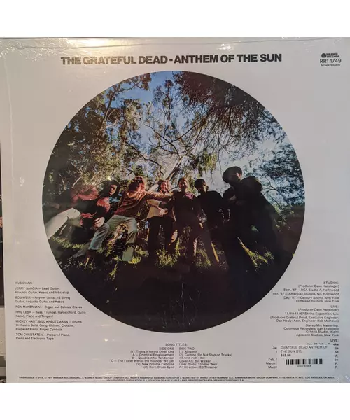 GRATEFUL DEAD - ANTHEM OF THE SUN - 50th ANNIVERSARY REMASTER (LP VINYL)