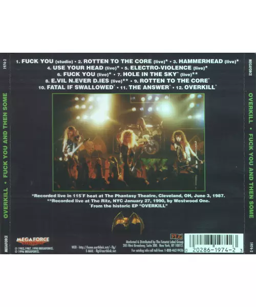 OVERKILL - FUCK YOU AND THEN SOME (CD)
