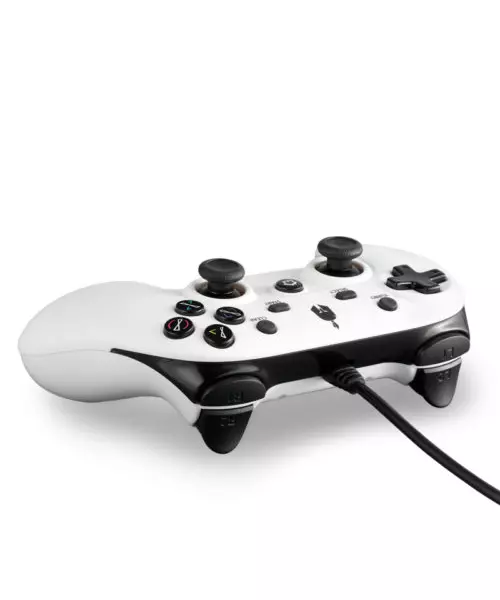 SPARTAN GEAR OPLON WIRED CONTROLLER WHITE FOR PC & PS3