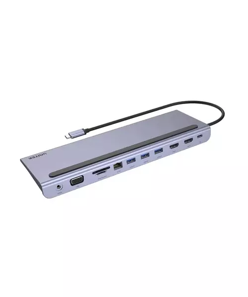 Unitek USB-C Hub USB3.0 PD/2xHDMI/RJ45/SD/VGA/Audio D1022B