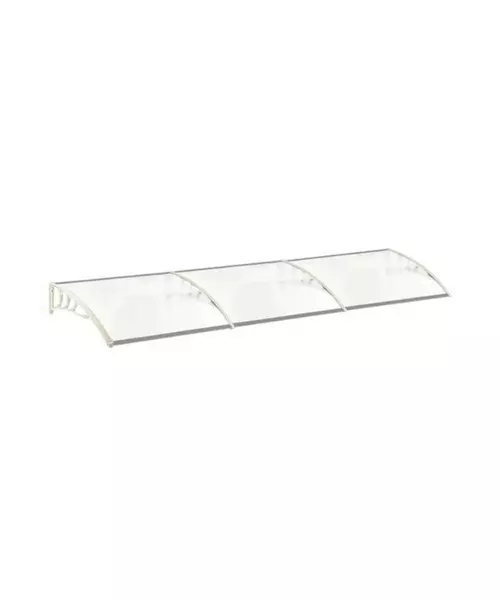 Τριπλό Πλαστικό Κιόσκι &#8211; Τέντα Πόρτας Εισόδου 300 x 90 cm Χρώματος Λευκό Hoppline HOP1000696-5