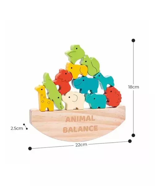 PHOOHI Wooden Animal Balance Mini 20pcs