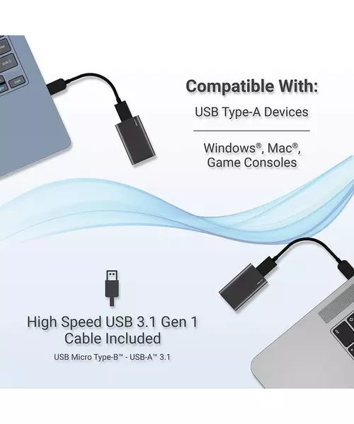 PNY CS1050 Portable SSD GEN1 USB-A 960GB
