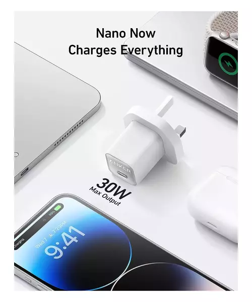 Anker Mobile Charger Wall 20W USB-C PowerPort III Nano UK