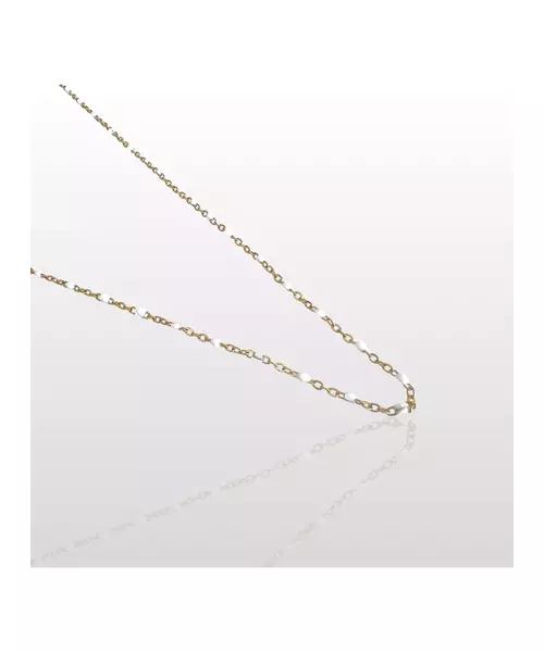 White Enamel Rosary Necklace - Stainless Steel Gold Plated