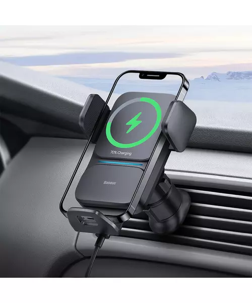 Baseus Wisdom Auto Alignment Car Mount Wireless Charger QI 15W