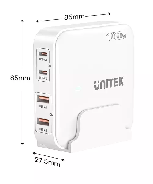 Unitek Charge Desktop 100W 4in1 GaN Charger White P1229AWH