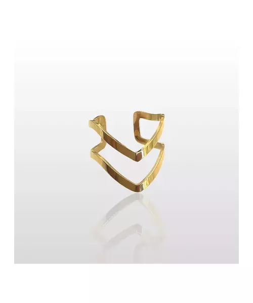 Double Line Ring - High quality Stainless Steel Gold Plated