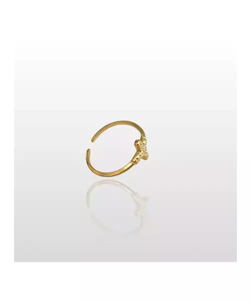 Hammered Cross Ring - High quality Stainless Steel Gold Plated