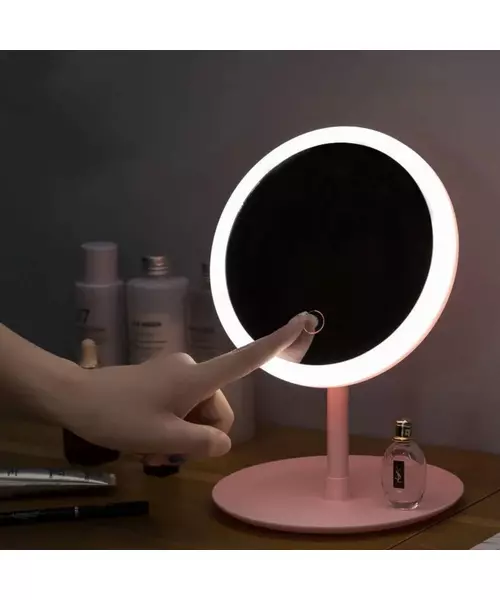 Φορητός Καθρέπτης LED Μακιγιάζ με 3 Λειτουργίες Φωτισμού, Περιστροφή 90° και Οθόνη Αφής