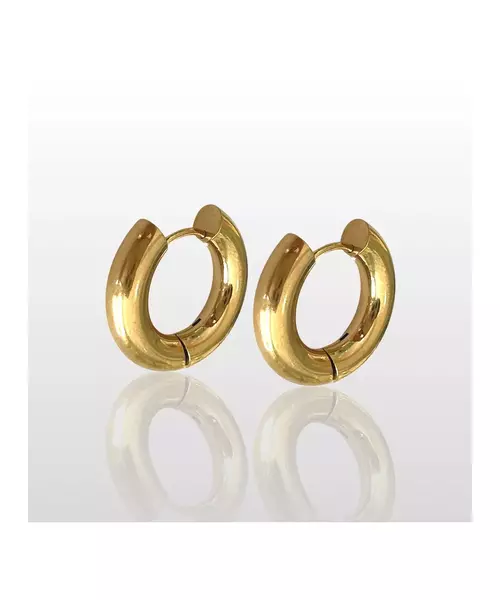 Hoops Earrings 5mm - Stainless Steel Gold Plated