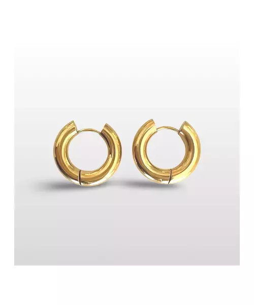 Hoops Earrings 5mm - Stainless Steel Gold Plated