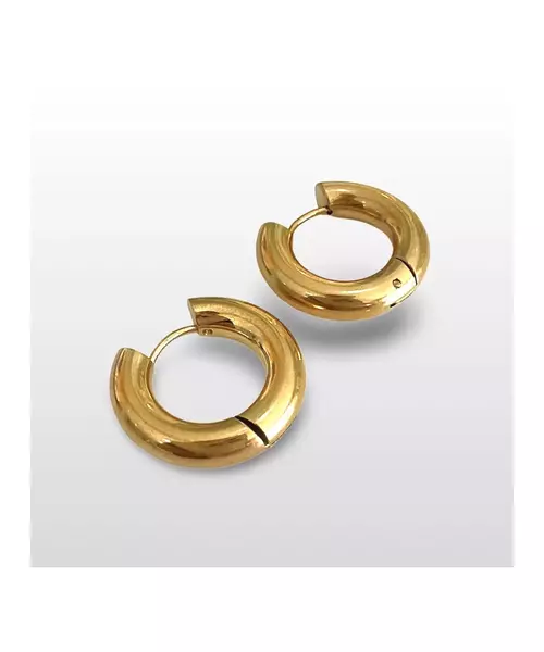 Hoops Earrings 5mm - Stainless Steel Gold Plated