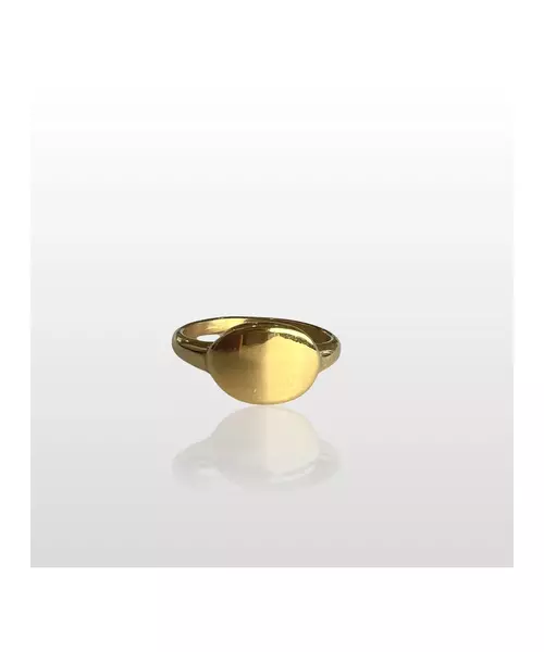 Plain Plate Ring - High quality Stainless Steel Gold Plated