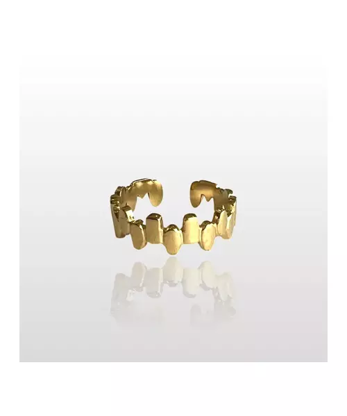 Wavy ring - High quality Stainless Steel Gold Plated