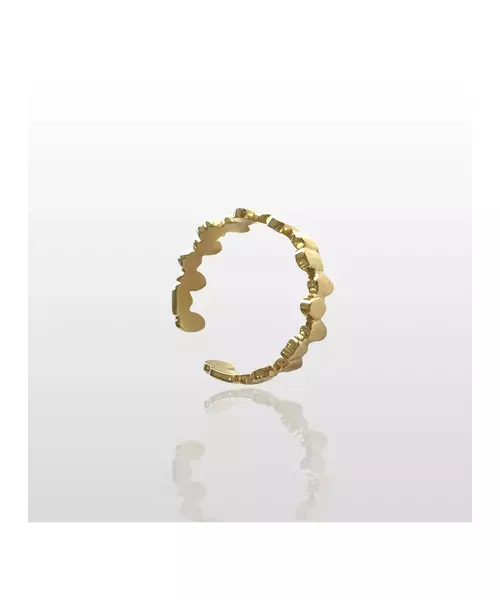 Wavy ring - High quality Stainless Steel Gold Plated