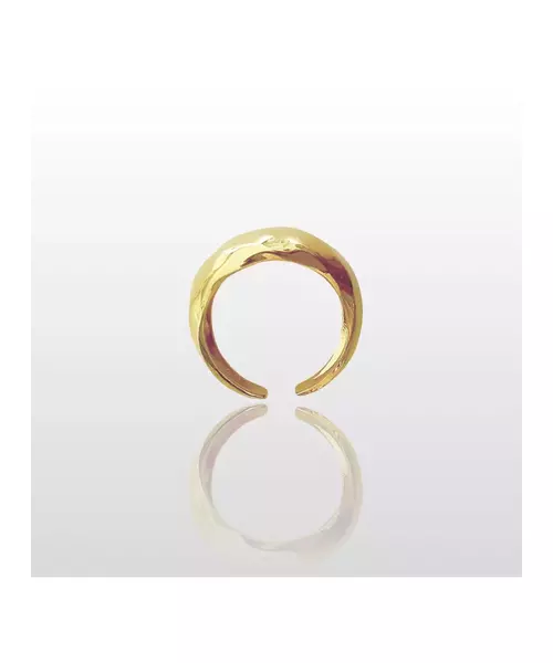 Hammered Dome Ring - High quality Silver 925 Gold Plated