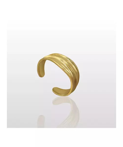 Wavy Ring - High quality Silver 925 Gold Plated