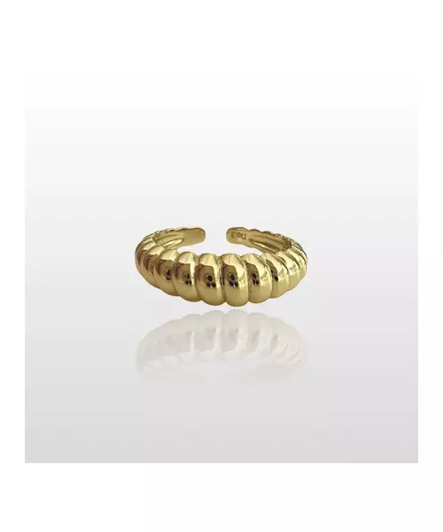 Bulky Dome Ring - High quality Silver 925 Gold Plated